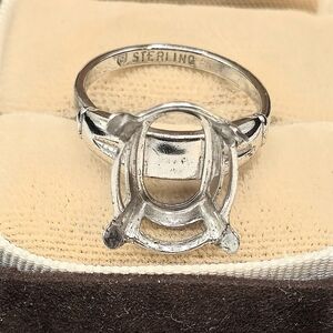 STERLING SILVER, READY FOR A STONE, RING
